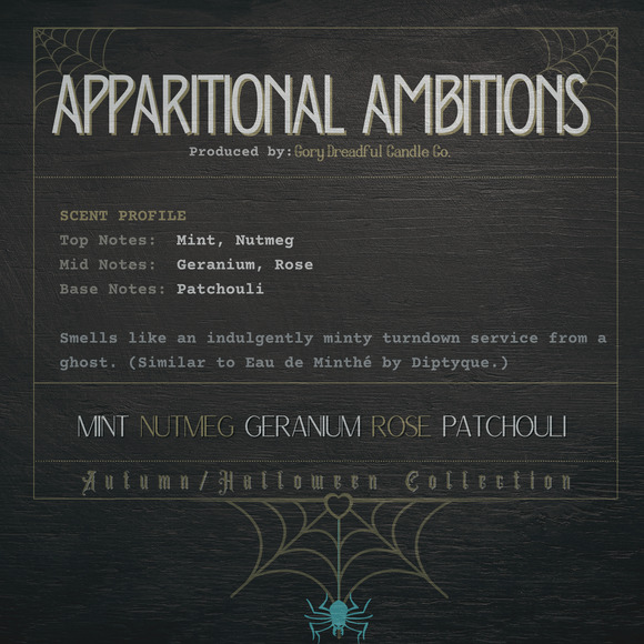 Apparitional Ambitions Wax Melt Brittle: Mint Nutmeg Geranium Rose Patchouli - Picture 2 of 10